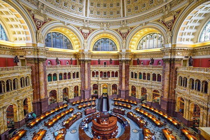 Capitol Hill, Supreme Court & Library of Congress Tour 12ppl Max - Library of Congress: Gutenberg Bible, Italian-Renaissance Style, and That 160-Foot Room