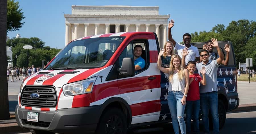 D.C: Monuments & History Guided Open-Air Bus Tour-Day &Night - War Memorials and WWII/FDR/Jefferson: The Rest of the Mall Story