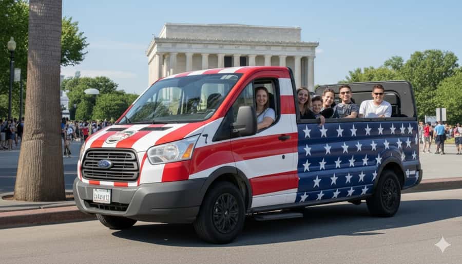 D.C: Monuments & History Guided Open-Air Bus Tour-Day &Night - White House, Capitol Hill, and the Washington Monument in One Pass