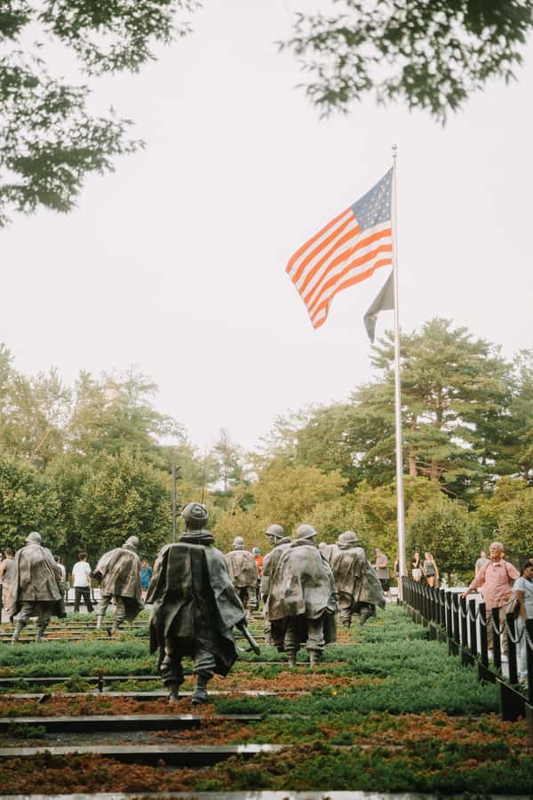 DC: Monuments & Memorials, National Mall Sunset Walking Tour - Korean War Veterans Memorial: Freedom is Not Free hits harder at dusk