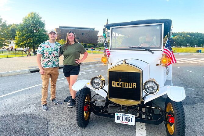 Public or Private DC Moonlight Tour by E-Cart or Vintage Car - The Franklin-era style memorial with four outdoor story spaces