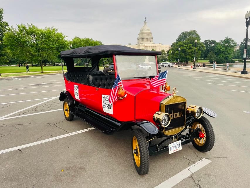 Washington, DC: Day & Night Electric Cart & Vintage Car Tour - White House exterior views and route rerouting when DC gets chaotic