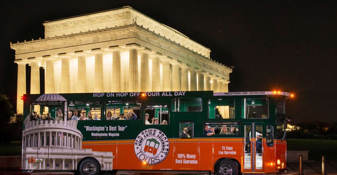 Washington DC: Monuments by Moonlight Nighttime Trolley Tour - The 150-Minute Route: The Famous Sites You’ll Glide Past