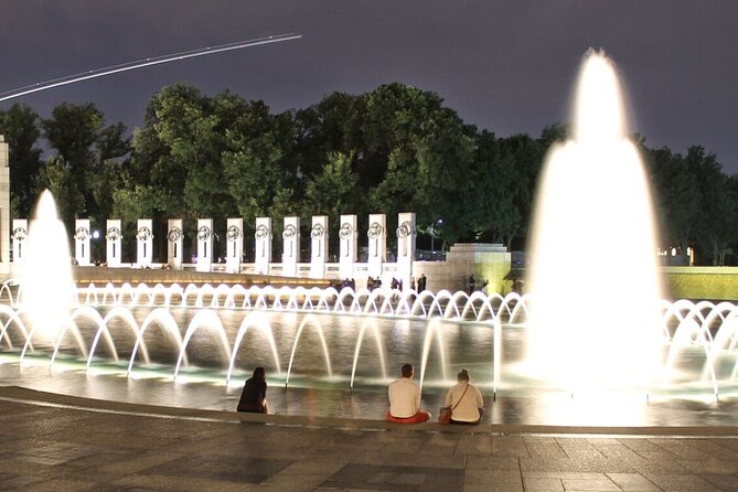 Washington DC Moonlight Tour by Electric Cart - Stop 1 at the National Law Enforcement Officers Memorial