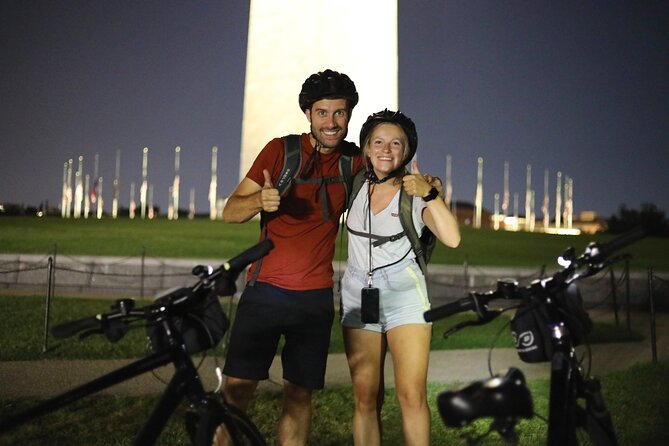 Washington DC Sites at Night Guided Bicycle Tour - Stop-by-Stop: Washington Monument, White House Ride-By, and WWII Details